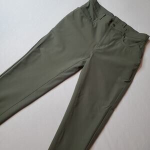 State and Liberty Men's Size 32X26 Tech Pants Slim Leg Green
